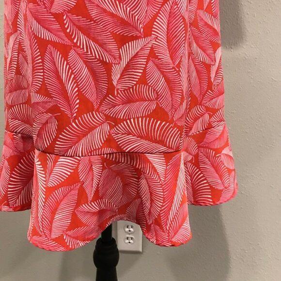 Open shoulder leaf print dress - Picture 4 of 9